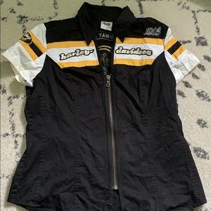Harley Davidson ladies full zip up shirt